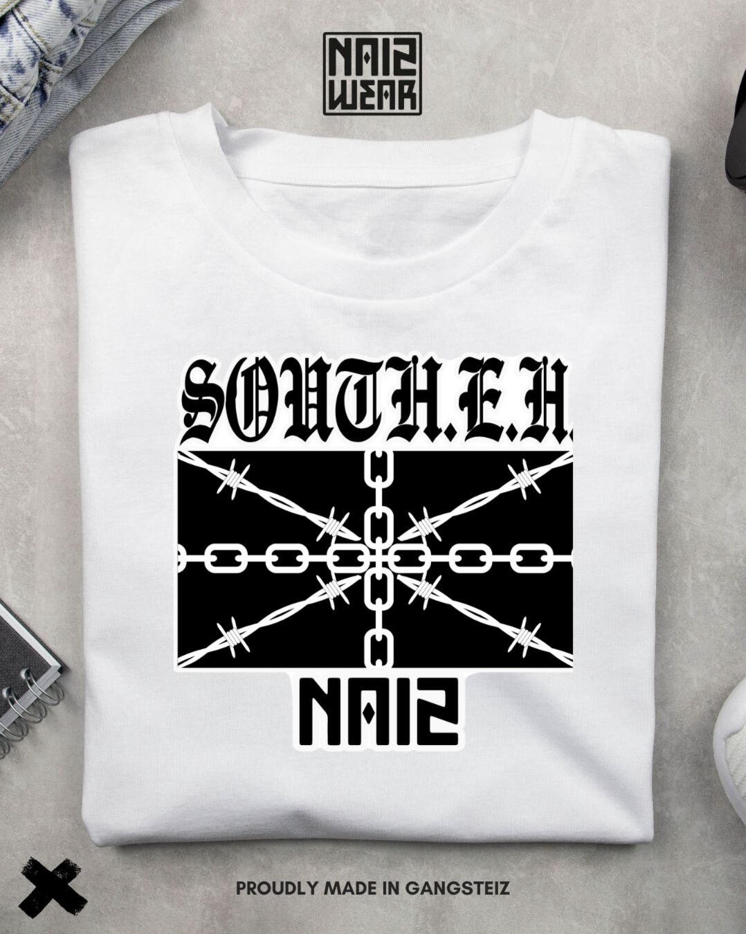 Publicación para redes sociales del local de tattoos Zian Store, Vitoria Gasteiz. Promo para Naiz Wear.